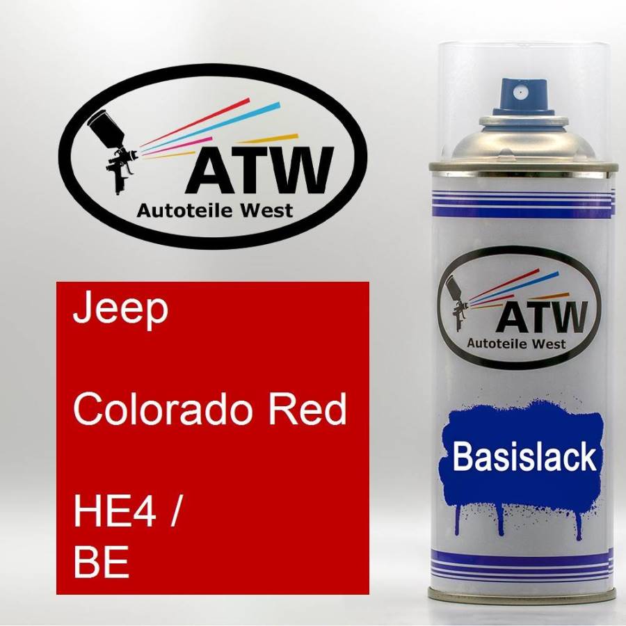 Jeep, Colorado Red, HE4 / BE: 400ml Sprühdose, von ATW Autoteile West.